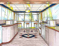 Rendering of Cafe Interior