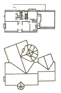 Existing Floor Plan and Proposed Roof Plan